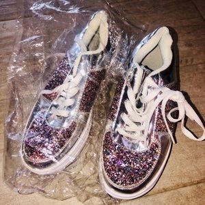 New glitter sneakers size 6